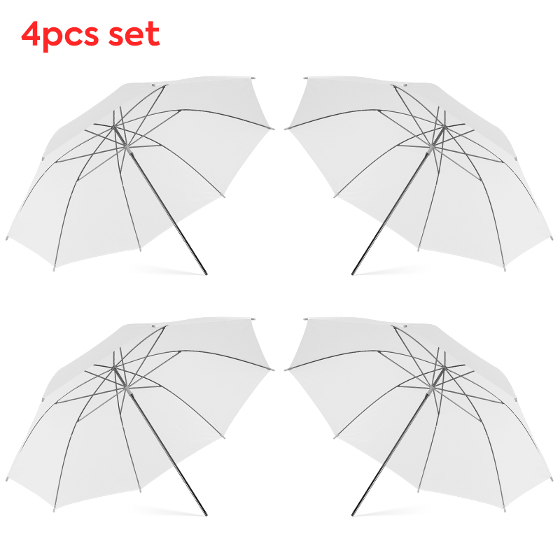 Photography Lighting With Umbrella - 76 * 80cm X4 Transparent White