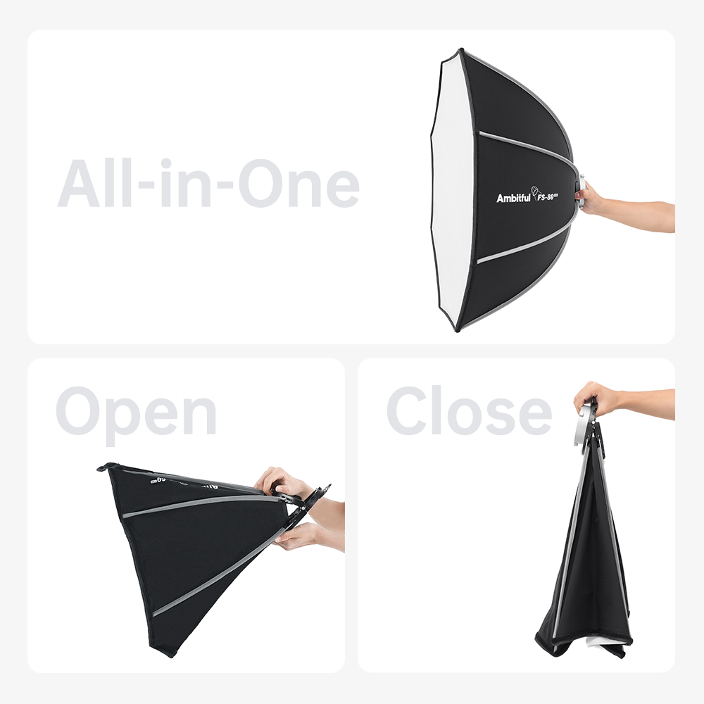 AMBITFUL FS80PROII Fast Setup  - Photography Studio Lighting Set Up review and price